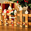 98cm Mini Wooden Christmas Tree Picket Fence Xmas Tree Border Scene Decoration