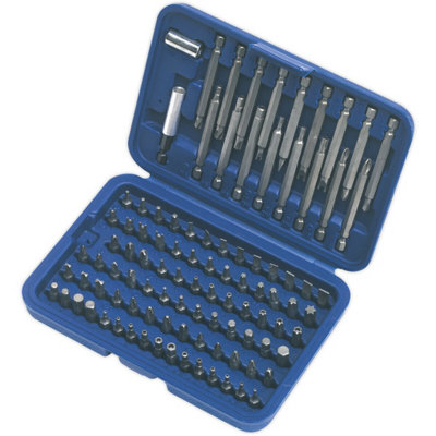 99 Piece Power Tool Security Bit Set - Long and Short Bits - Magnetic Extension