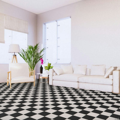 99 York Mardi Gras Chequered Effect Lino Flooring Sheet Vinyl Flooring - 2m(6'6") X 3m(9'9")-6m² - 5