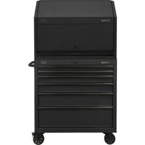 995 x 460 x 1615mm 7 Drawer Combination Tool Chest - BLACK Mobile Storage Box