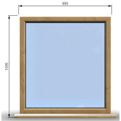 995mm (W) x 1095mm (H) Wooden Stormproof Window - 1 Window (NON Opening ...
