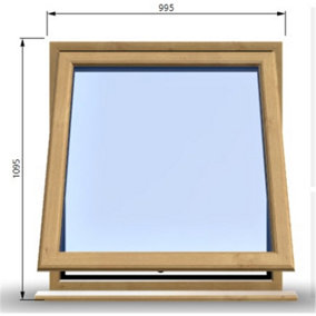 995mm (W) x 1095mm (H) Wooden Stormproof Window - 1 Window (Opening) - Toughened Safety Glass