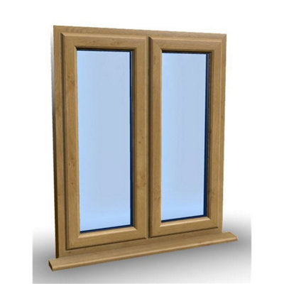 995mm (W) x 1095mm (H) Wooden Stormproof Window - 2 Opening Windows (Opening from Bottom) - Toughened Safety Glass - 7
