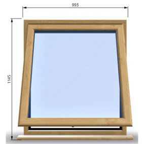 995mm (W) x 1145mm (H) Wooden Stormproof Window - 1 Window (Opening) - Toughened Safety Glass