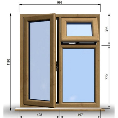 995mm (W) x 1195mm (H) Wooden Stormproof Window - 1 Opening Window ...