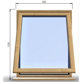 995mm (W) x 1245mm (H) Wooden Stormproof Window - 1 Window (Opening) - Toughened Safety Glass