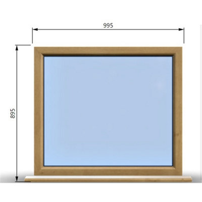 995mm (W) x 895mm (H) Wooden Stormproof Window - 1 Window (NON Opening ...