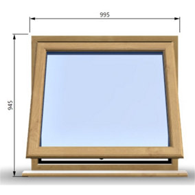 995mm (W) x 945mm (H) Wooden Stormproof Window - 1 Window (Opening) - Toughened Safety Glass