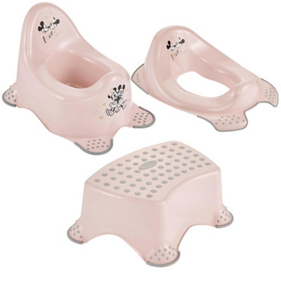 Keeeper Minnie And Mickey Mouse Baby Potty, Toilet Seat & Step Stool Set