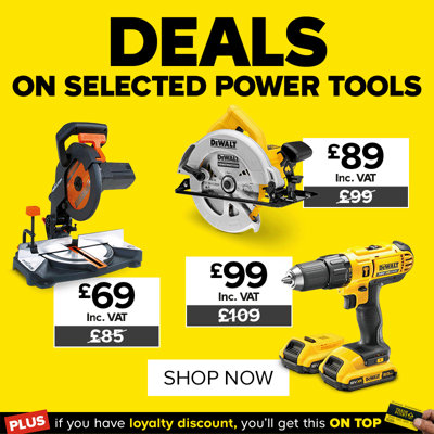 Deals on selected power tools. Click to shop now.
