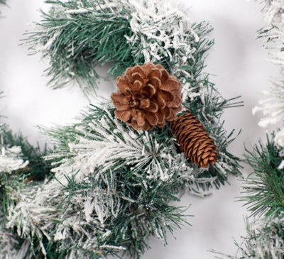 9ft Frosted Gold Decorated Christmas Garland - 5