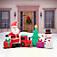 9ft LED Christmas Inflatable Decoration Outdoor Xmas Decor Blow up Santa Claus and Reindeer Length