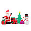 9ft LED Christmas Inflatable Decoration Outdoor Xmas Decor Blow up Santa Claus and Reindeer Length