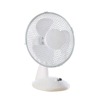 9inch Low Noise 2 Speed Desk Fan White