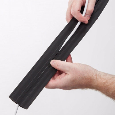 9m x 83mm Heavy Duty Rubber Floor Cable Cover Protector Twin Channel ...