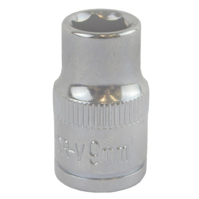 9mm 3/8" Drive Shallow Metric Socket Single Hex / 6 sided Bergen