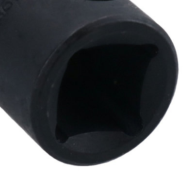9mm 3/8in Drive Shallow Stubby Metric Impacted Socket 6 Sided Single Hex