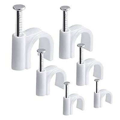 9mm ROUND Clips (100) WHITE, 12 BAGS PER CARD, PRICE IS PER CARD