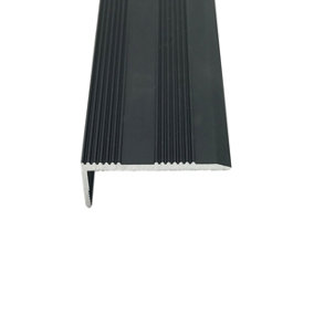9mm Self-Adhesive Black Stair Nosing Trim 3ft / 0.9metres Edging Strip Tile / Laminate / Wood To Vinyl Or Carpet