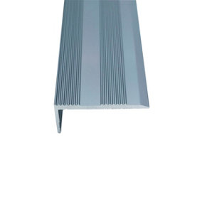 9mm Self-Adhesive Grey Stair Nosing Trim 3ft / 0.9metres Edging Strip Tile / Laminate / Wood To Vinyl Or Carpet