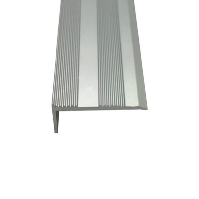 9mm Self-Adhesive Silver Stair Nosing Trim 3ft / 0.9metres Edging Strip Tile / Laminate / Wood To Vinyl Or Carpet