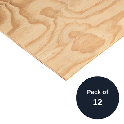 9mm Softwood Shuttering Plywood C+/C 2440mm x 1220mm (8' x 4') - Pack of 12
