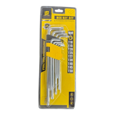 9pc Hex Key Set Multi-Size Hex Spanner Set