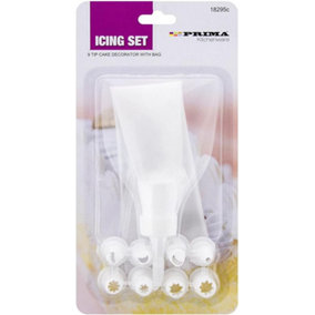 9Pc Icing Piping Nozzles Tips Set With Bag Sugarcraft Cup Cake Decorating