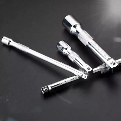 Socket Extension Bar Set 9-Piece Wobble Extension Bar Set For Sockets - 3/8, 1/4, 1/2 Drive Ratchet Kit I4257 Wrench Extender Bar - Foto 6