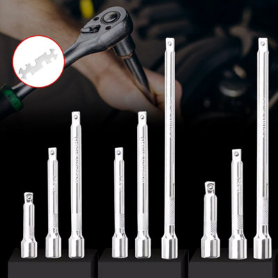 9Pcs 3 Size Extension Bar Set 1/4