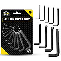 9pk Heavy Duty Allan Keys Assorted Sizes - 2mm to 8mm - Small Allen Key Set - Hex Key Set - Alan Keys Sets - Allen Keys Sets