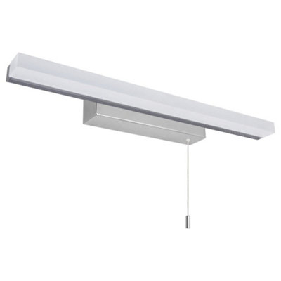 9w LED Bathroom Mirror Wall Light With Pull Cord Cool White 6500k IP20 ML15