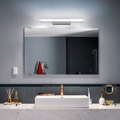 9w LED Bathroom Mirror Wall Light With Pull Cord Cool White 6500k IP20 ML15