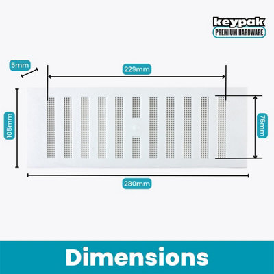 9x3 Adjustable Louvre Vent With Flyscreen White
