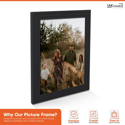 9x6 Dark Grey Modern Step Picture Frame - Perfect For Posters, Photos ...