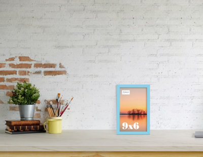 9x6 Light Blue Picture Frame (22.9 x 15.2cm) Poster, Photo, Artwork, Gallery Wall or Print