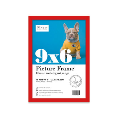 9x6 Red Picture Frame (22.9 x 15.2cm) Poster, Photo, Artwork, Gallery Wall or Print