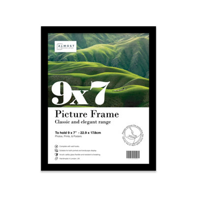 9x7 Black Picture Frame (17.8 x 22.9cm) Poster, Photo, Artwork, Gallery ...