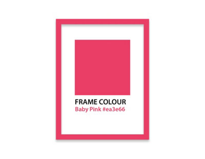 9x7 Bright Pink Picture Frame (17.8 x 22.9cm) Poster, Photo, Artwork ...