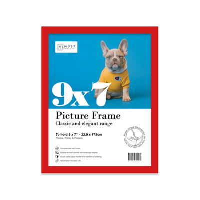 9x7 Red Picture Frame (17.8 x 22.9cm) Poster, Photo, Artwork, Gallery Wall or Print