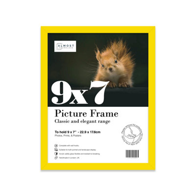 9x7 Yellow Picture Frame (17.8 x 22.9cm) Poster, Photo, Artwork, Gallery Wall or Print