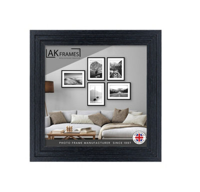9x9 Black Modern Step Picture Frame - Perfect For Posters, Photos And ...