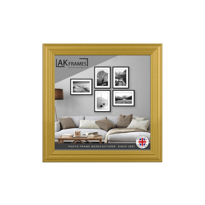 9x9" Classic Gold Modern Picture Frame - Poster Frame for Photos, Prints and Wall Art - Elegant Home Decor