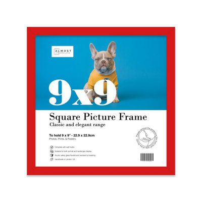 9x9 Red Picture Frame (22.9 x 22.9cm) Poster, Photo, Artwork, Gallery Wall or Print