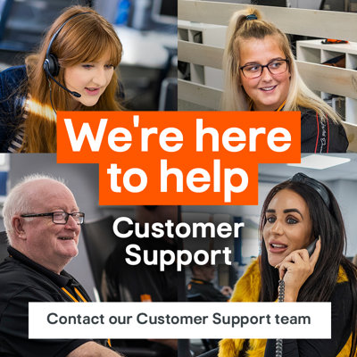 We're here to help - contact our customer support team