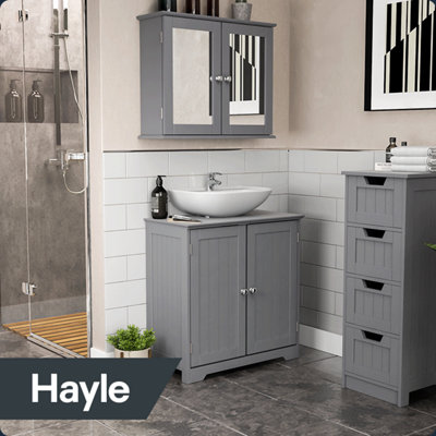 Shop Hayle bathroom furniture range.