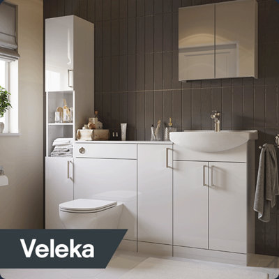 Shop Veleka bathroom furniture range.