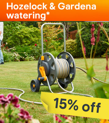 15% off Hozelock & Gardena watering. Terms & conditions apply, see the *Terms & conditions at the end of the page. Shop now