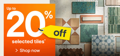 Up to 20% off selected tiling. Shop now.
