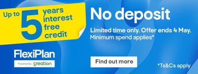 Click here to land on a new page, taking you to the B&Q Bathroom Finance options page